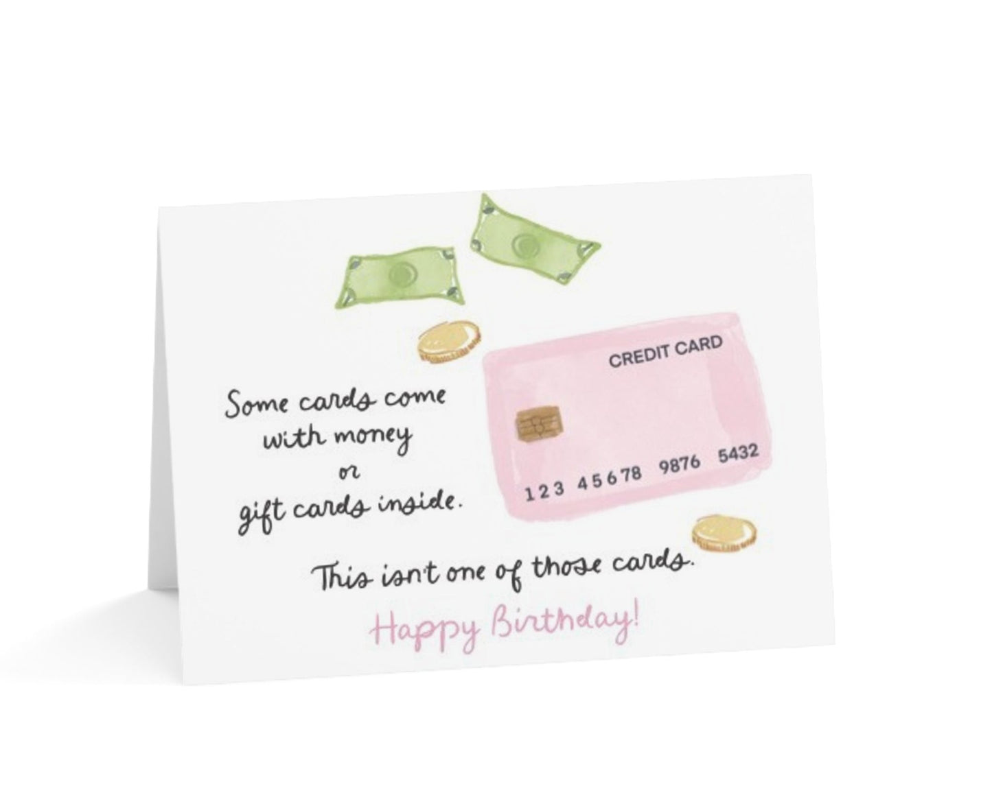 NO MONEY BIRTHDAY - Note Card