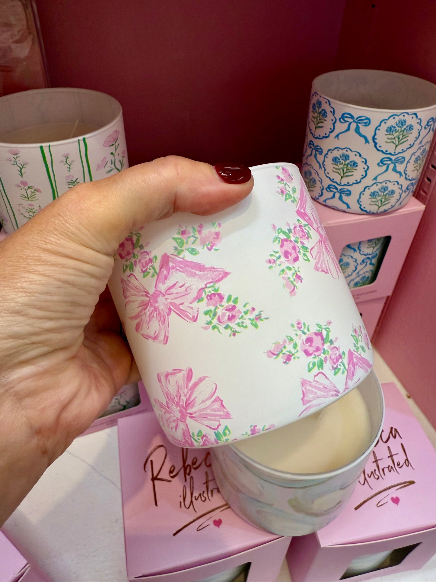 PREPPY PINK BOWS - Candle