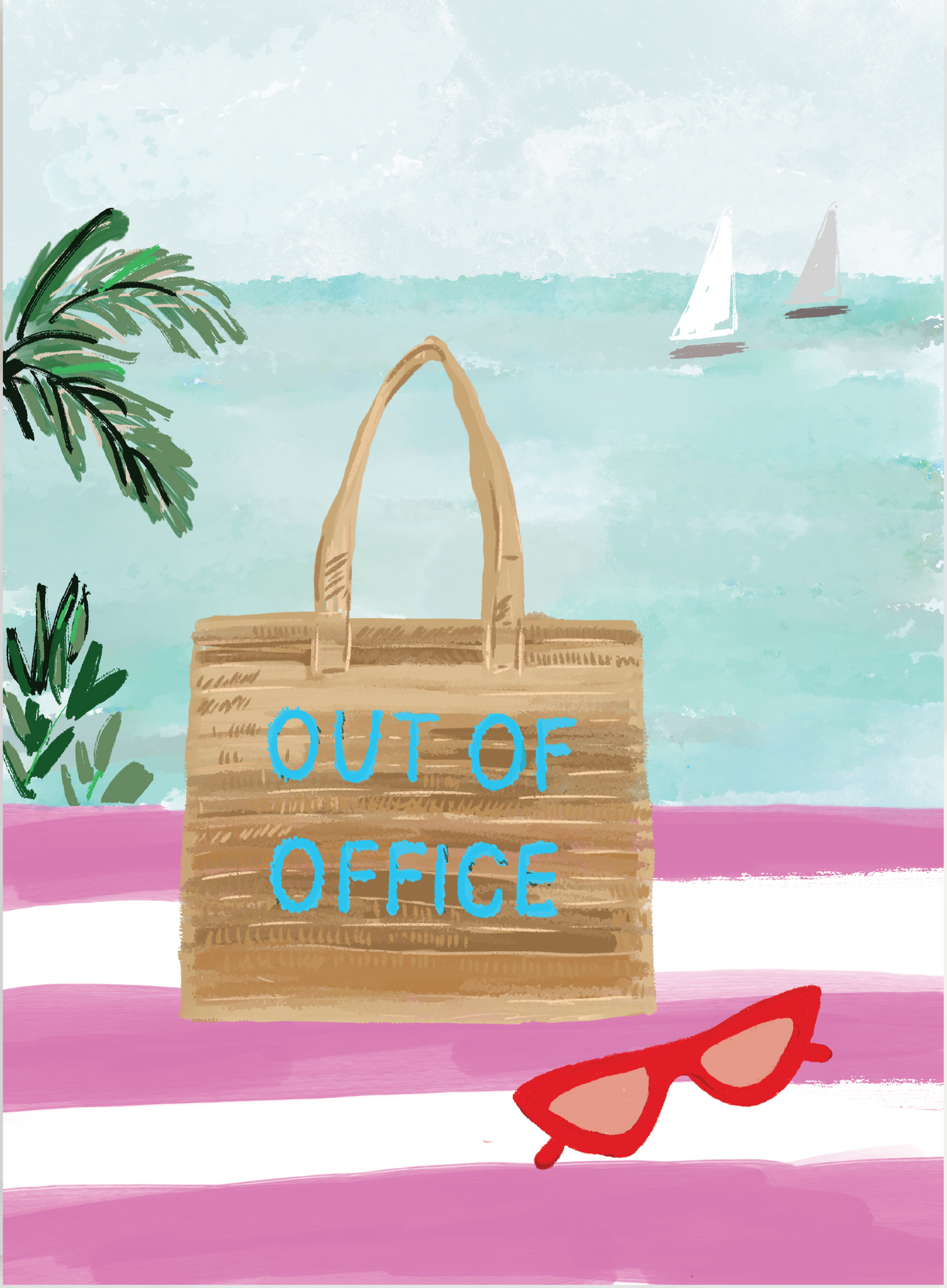 OUT OF OFFICE - Note Card