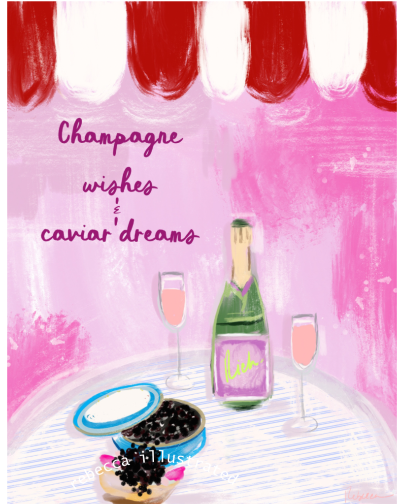 CHAMPAGNE WISHES - Art Print