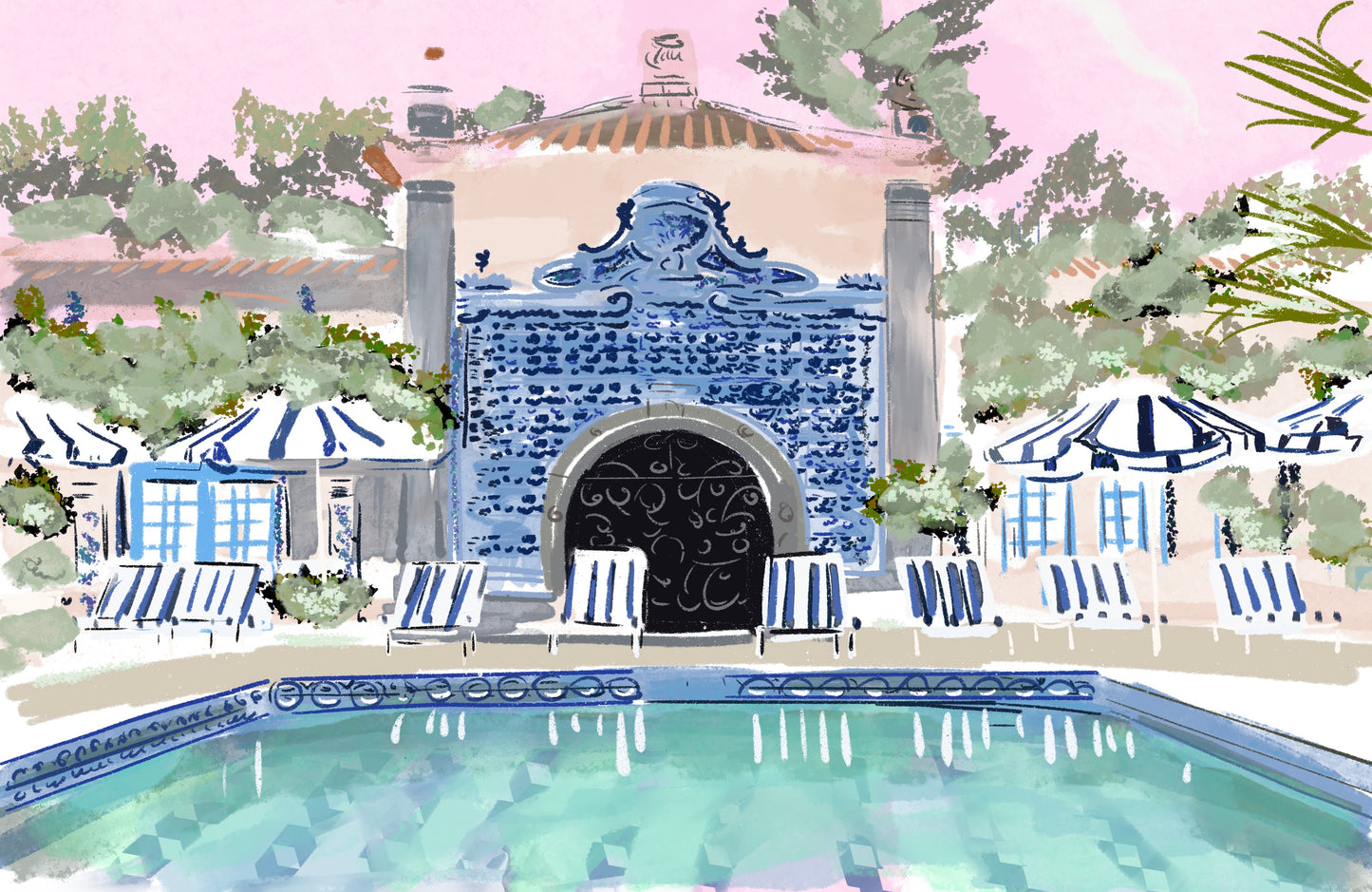 FABULOUS BLUE POOL - Art Print