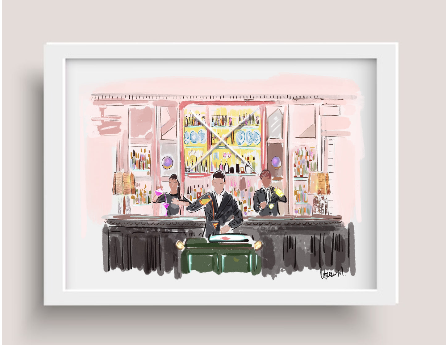 MARTINI O'CLOCK AT THE CONNAUGHT - Art Print