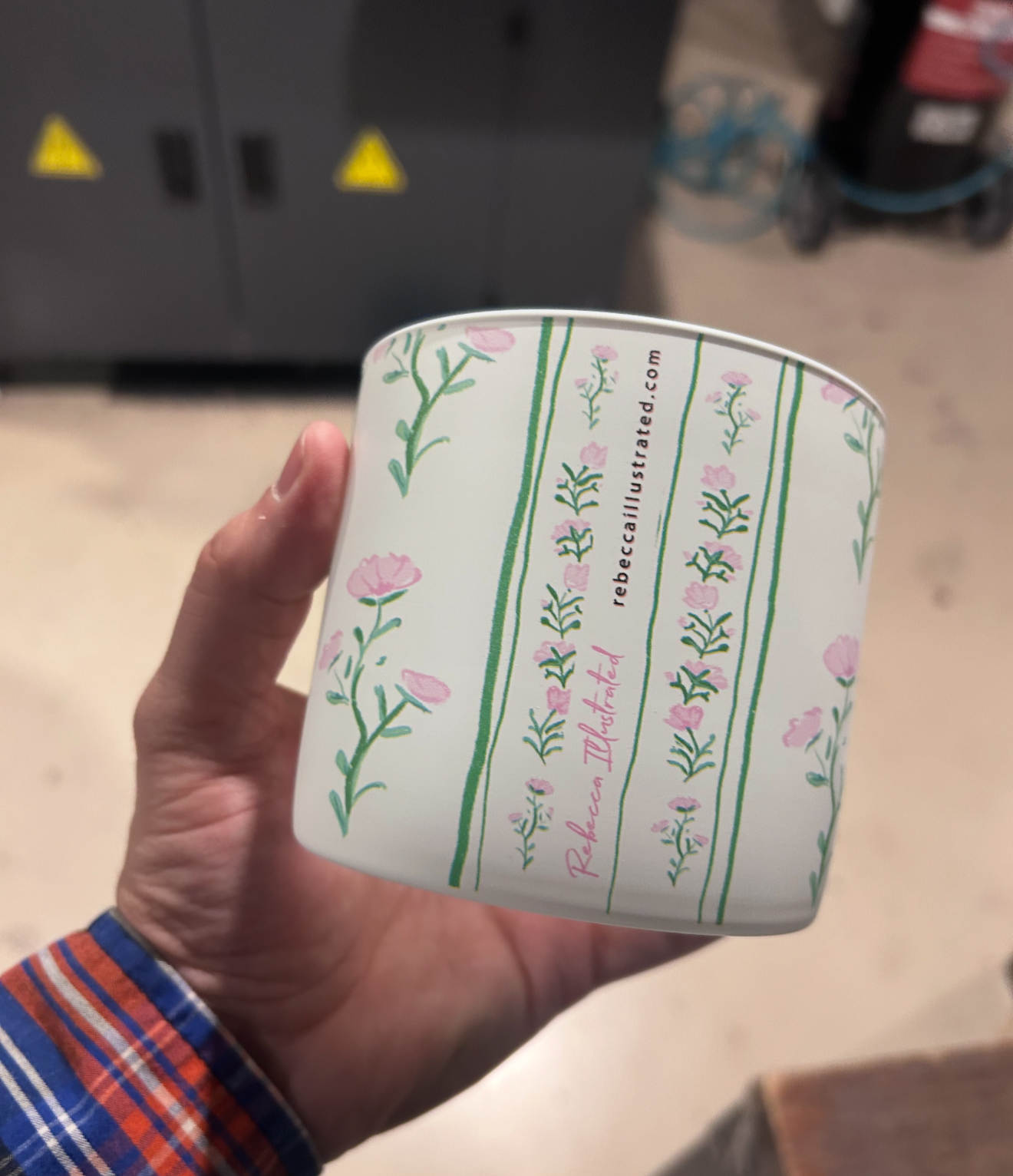 GREEN & PINK FLORAL - Candle