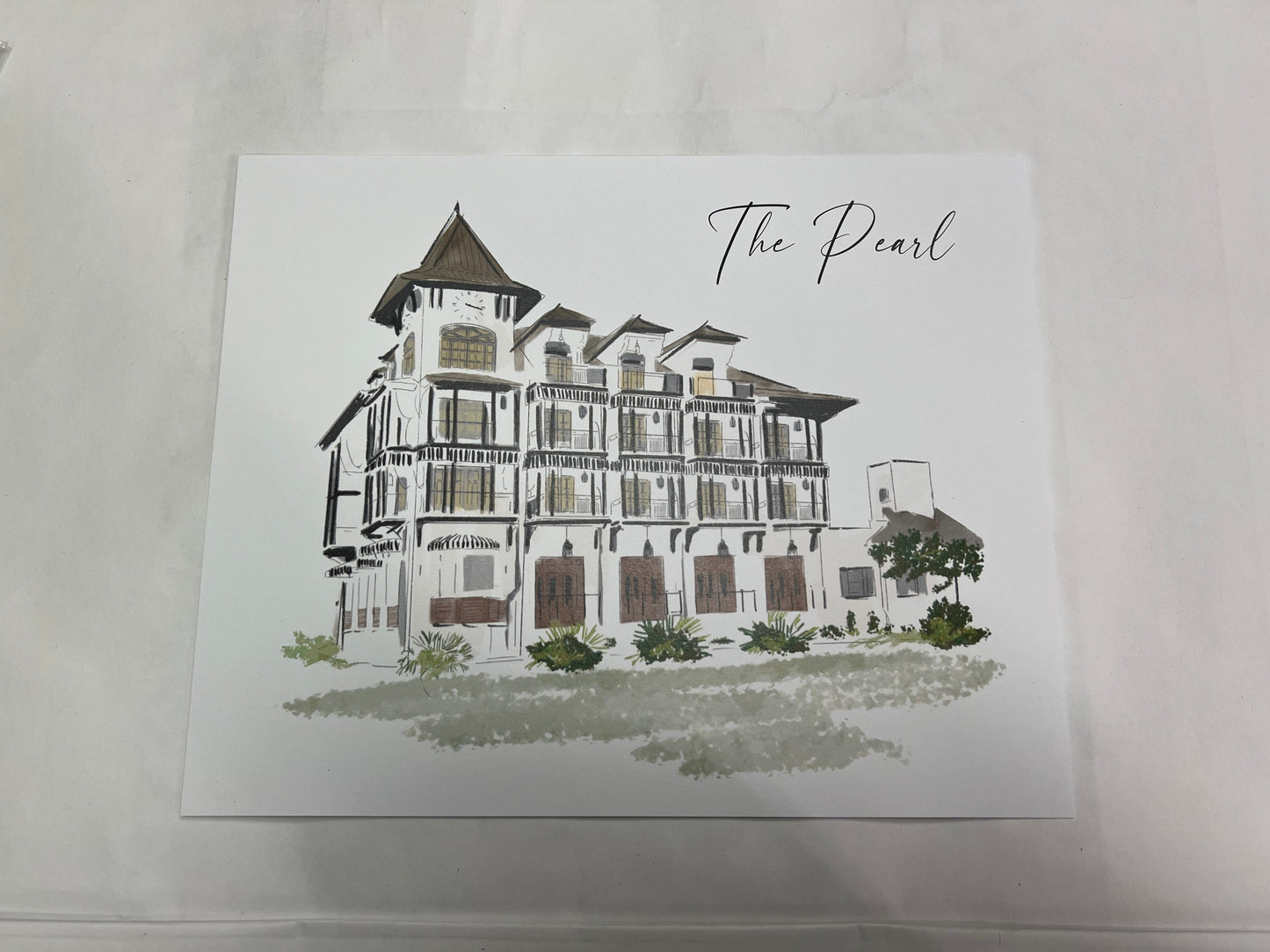 THE PEARL, FL (with words) - Art Print