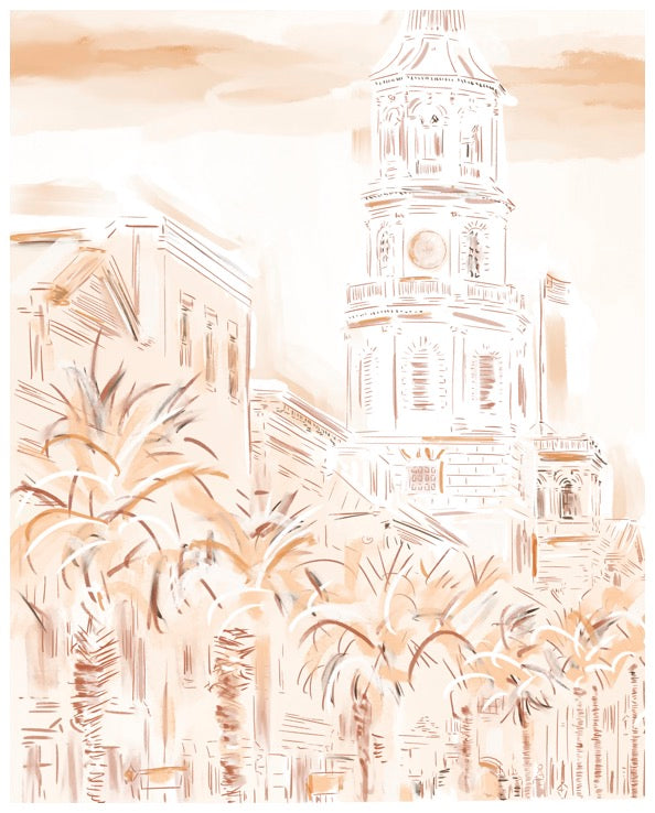 SUNSET IN CHARLESTON - Art Print