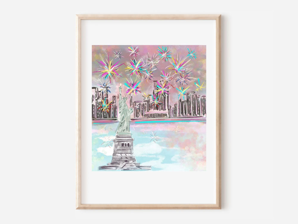 BIG APPLE FIREWORKS - Art Print