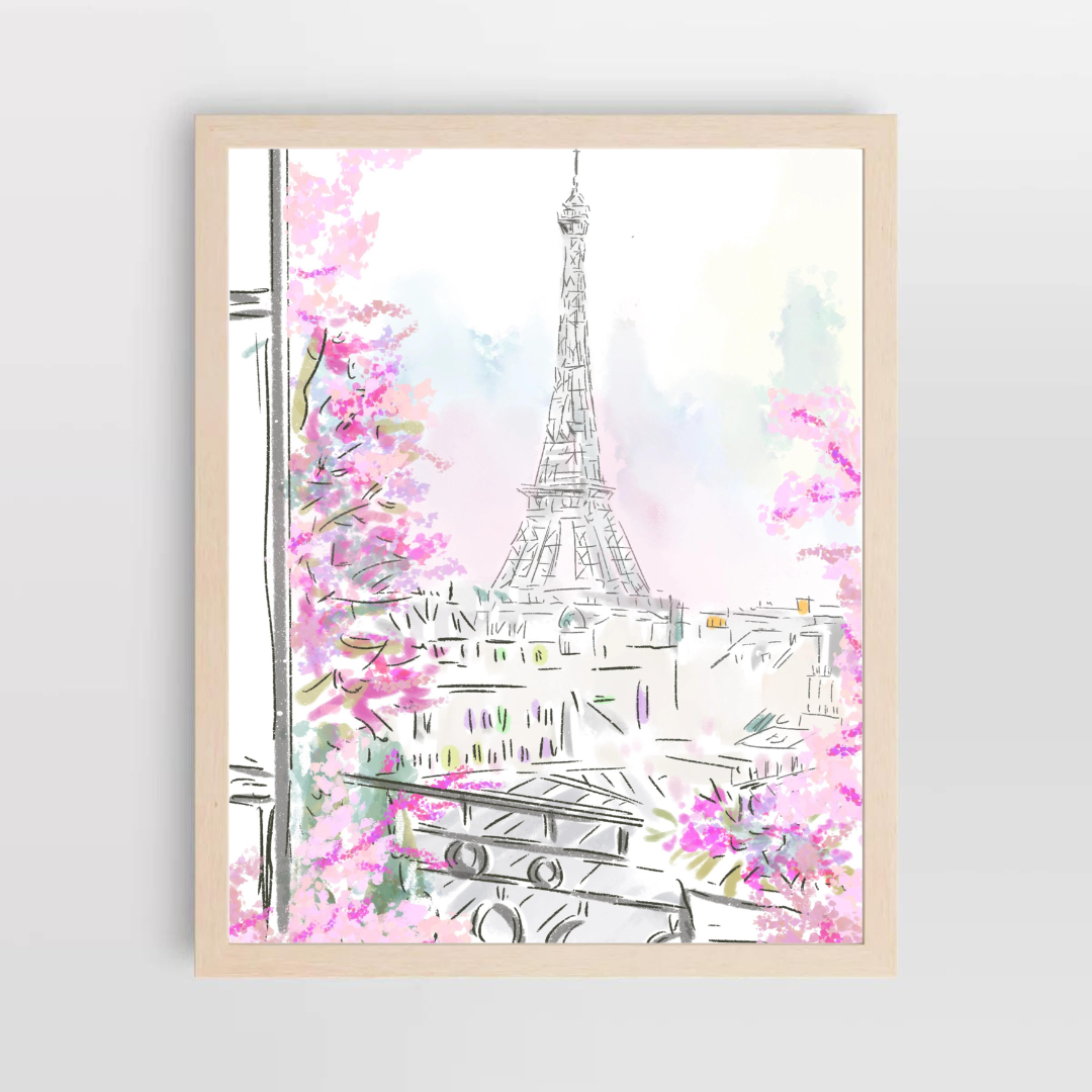 EIFFEL TOWER IN BLOOM - Art Print