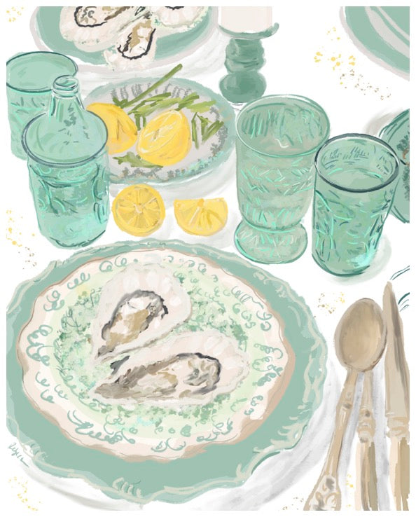 OYSTER DINNER - Art Print