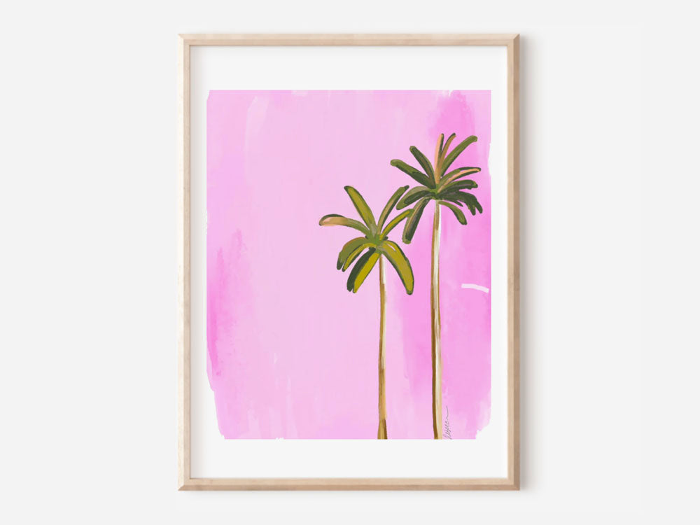 PINK PALMS - Art Print
