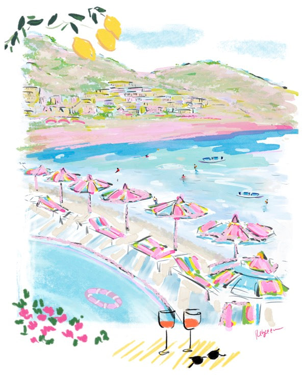 AMALFI DINNER - Art Print