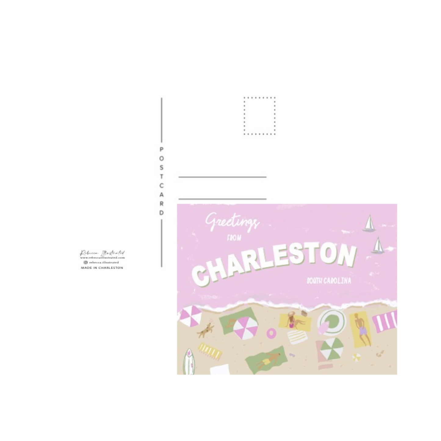 CHARLESTON BEACH - Post Card