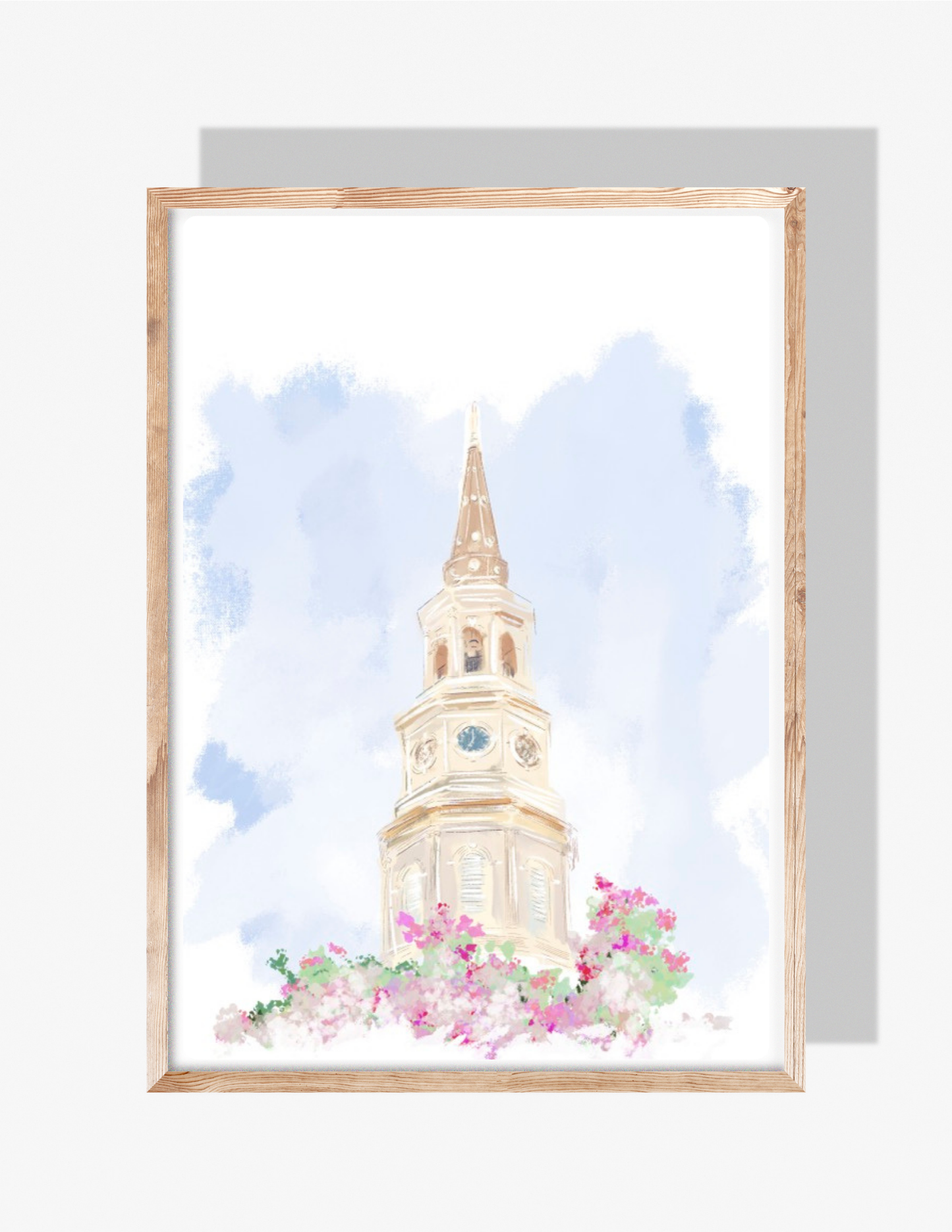 STEEPLE IN SPRING - Art Print