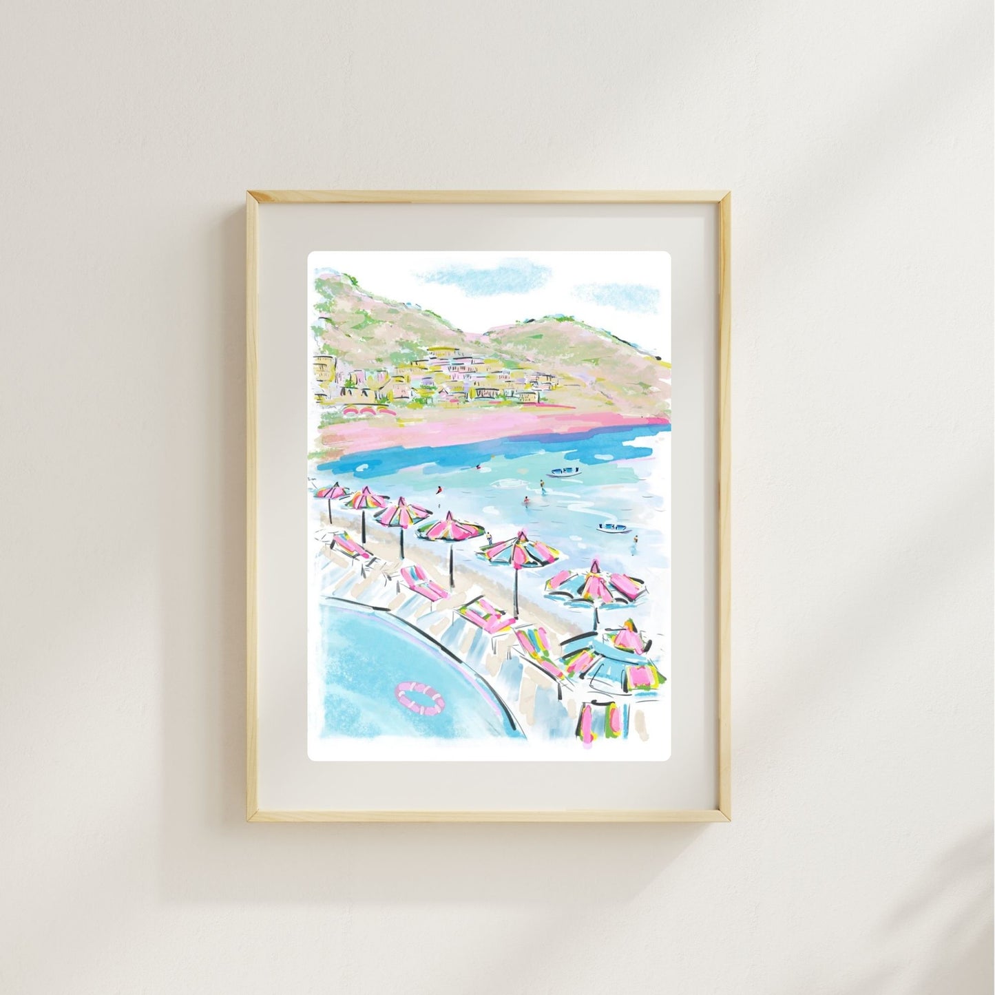AMALFI UMBRELLAS - Art Print