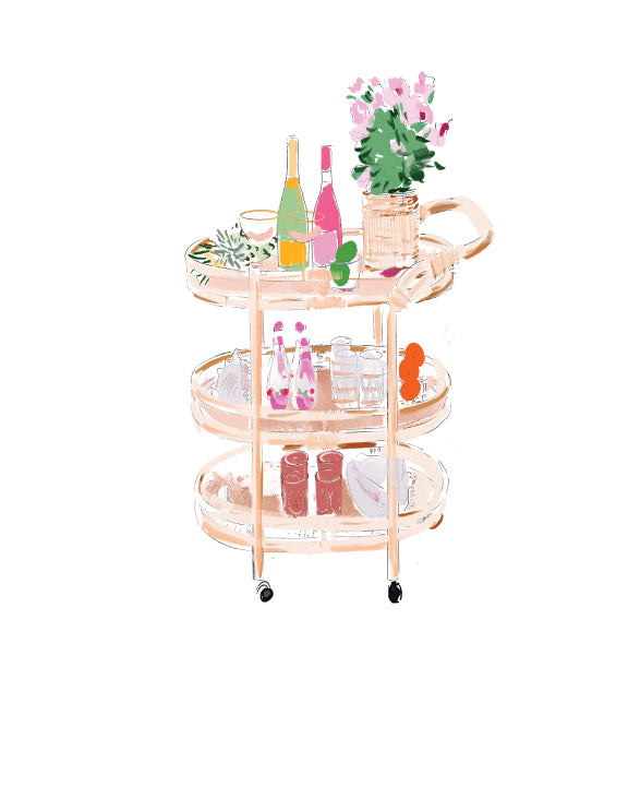 BAR CART - Note Card