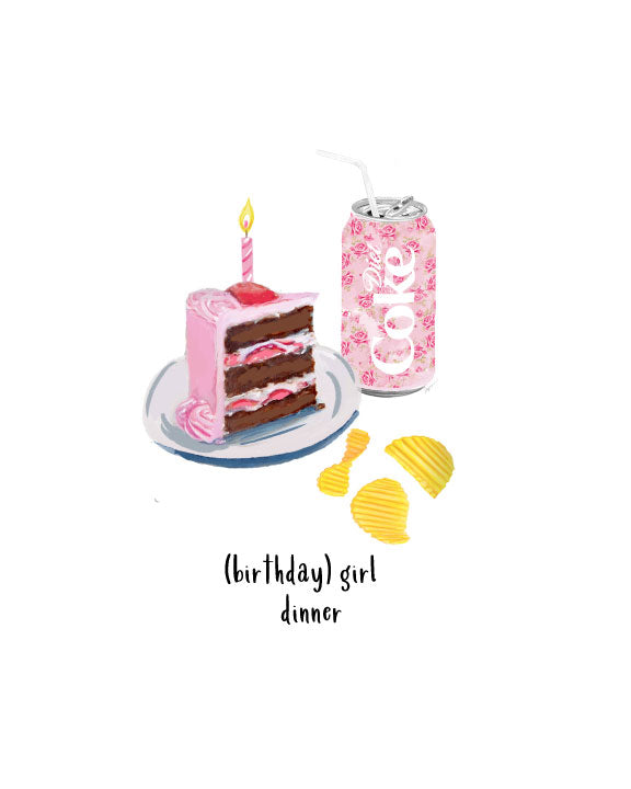 BIRTHDAY GIRL DINNER - Note Card