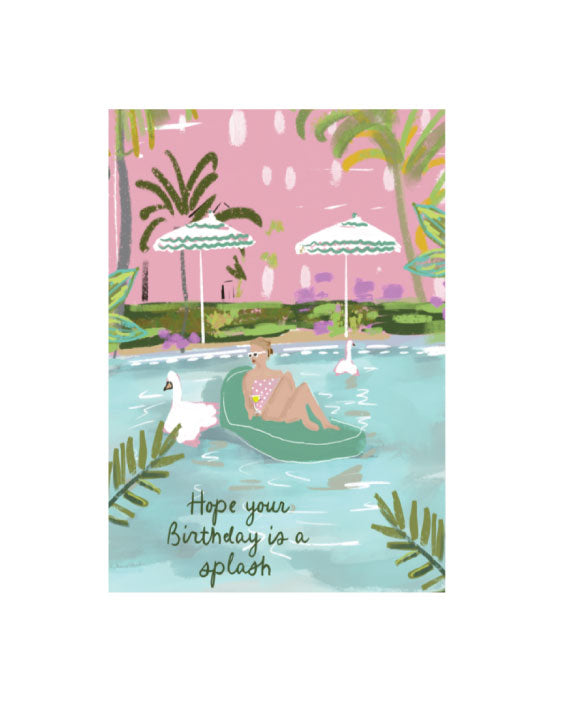BIRTHDAY SPLASH - Note Card