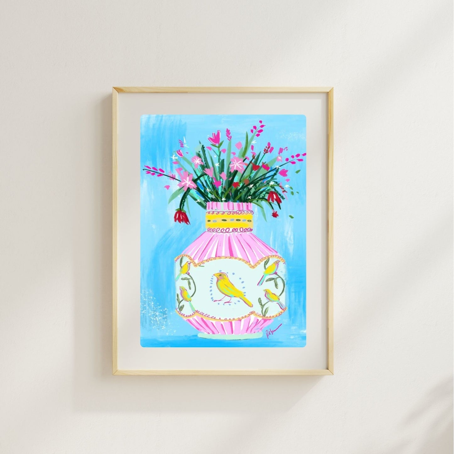 BIRD VASE - Art Print