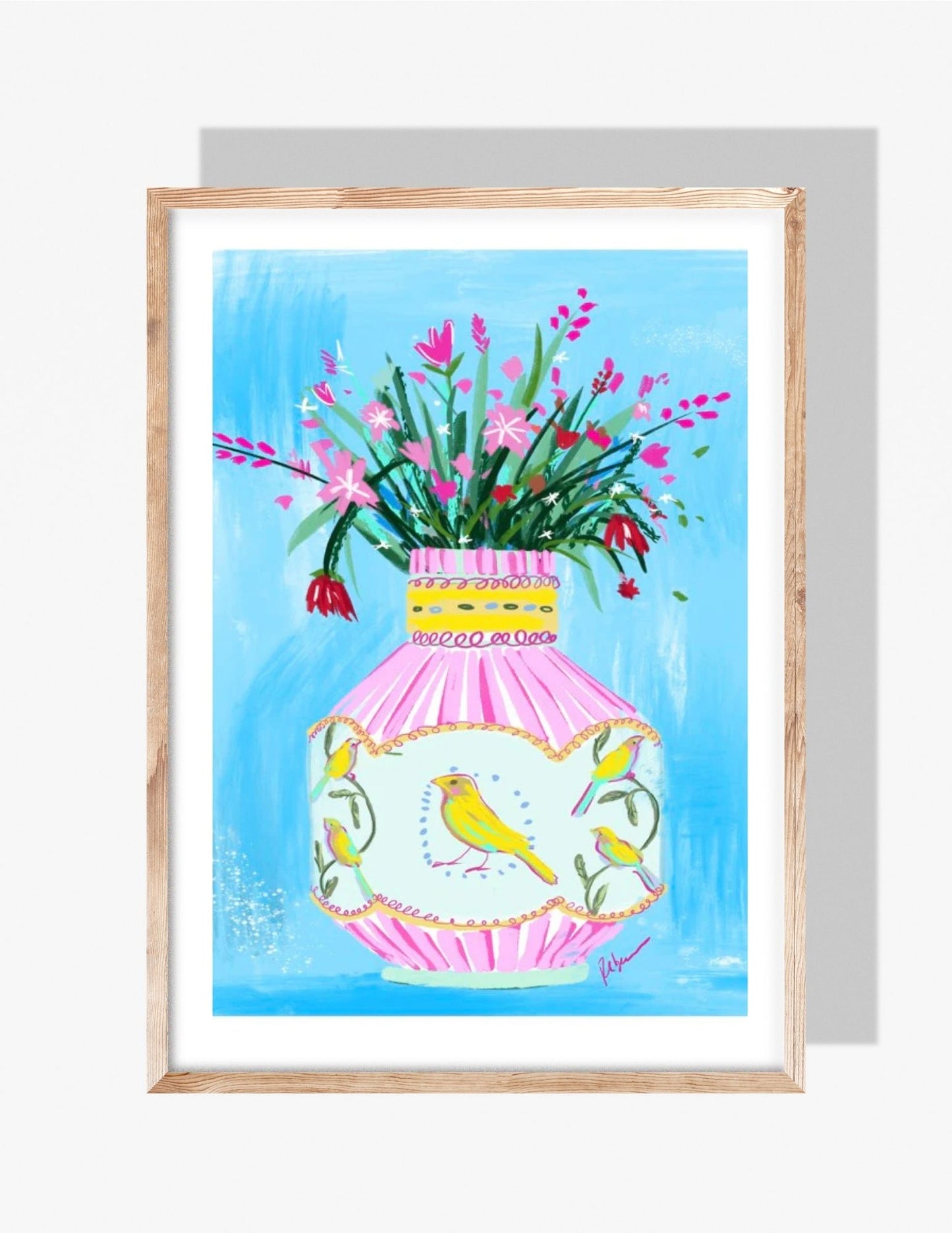 BIRD VASE - Art Print