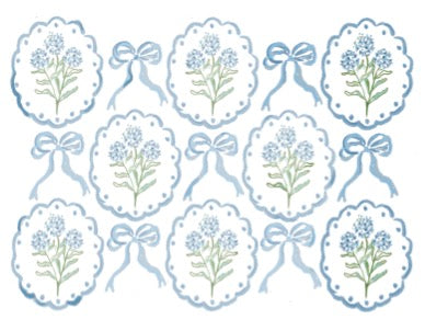 BLUE HYDRANDRAS - Custom Stationery