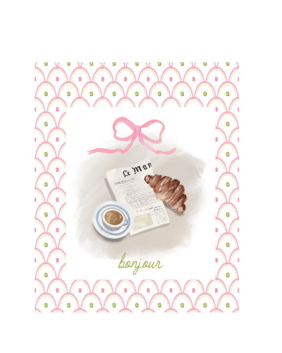 BONJOUR - Note Card
