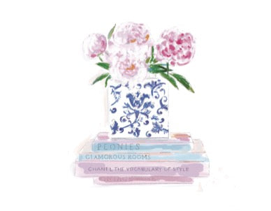 BOOKS & PEONIES - Custom Stationery