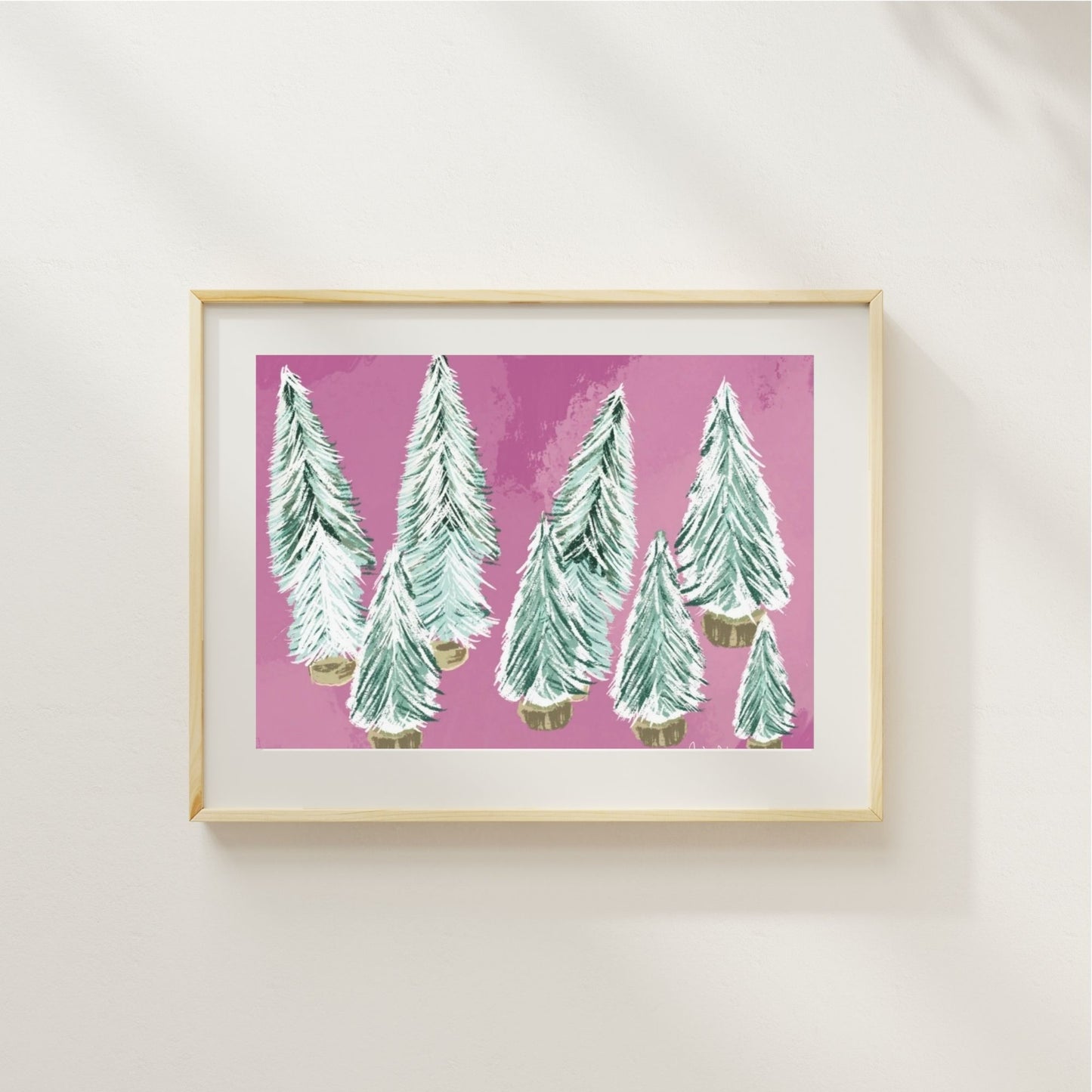 BOTTLE BRUSH TREES - Art Print