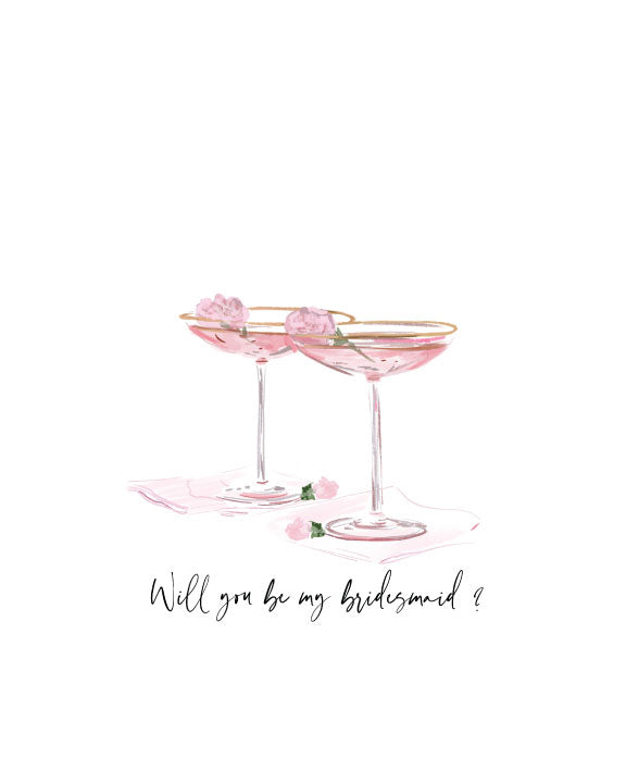 WILL YOU BE MY BRIDESMAID?- Note Card