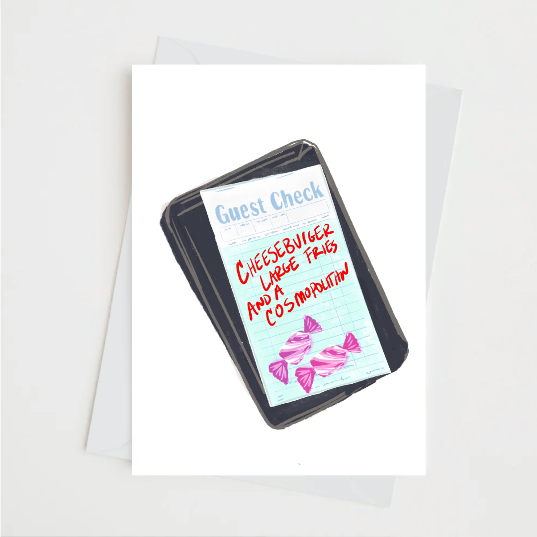 BURGER & COSMO - Note Card