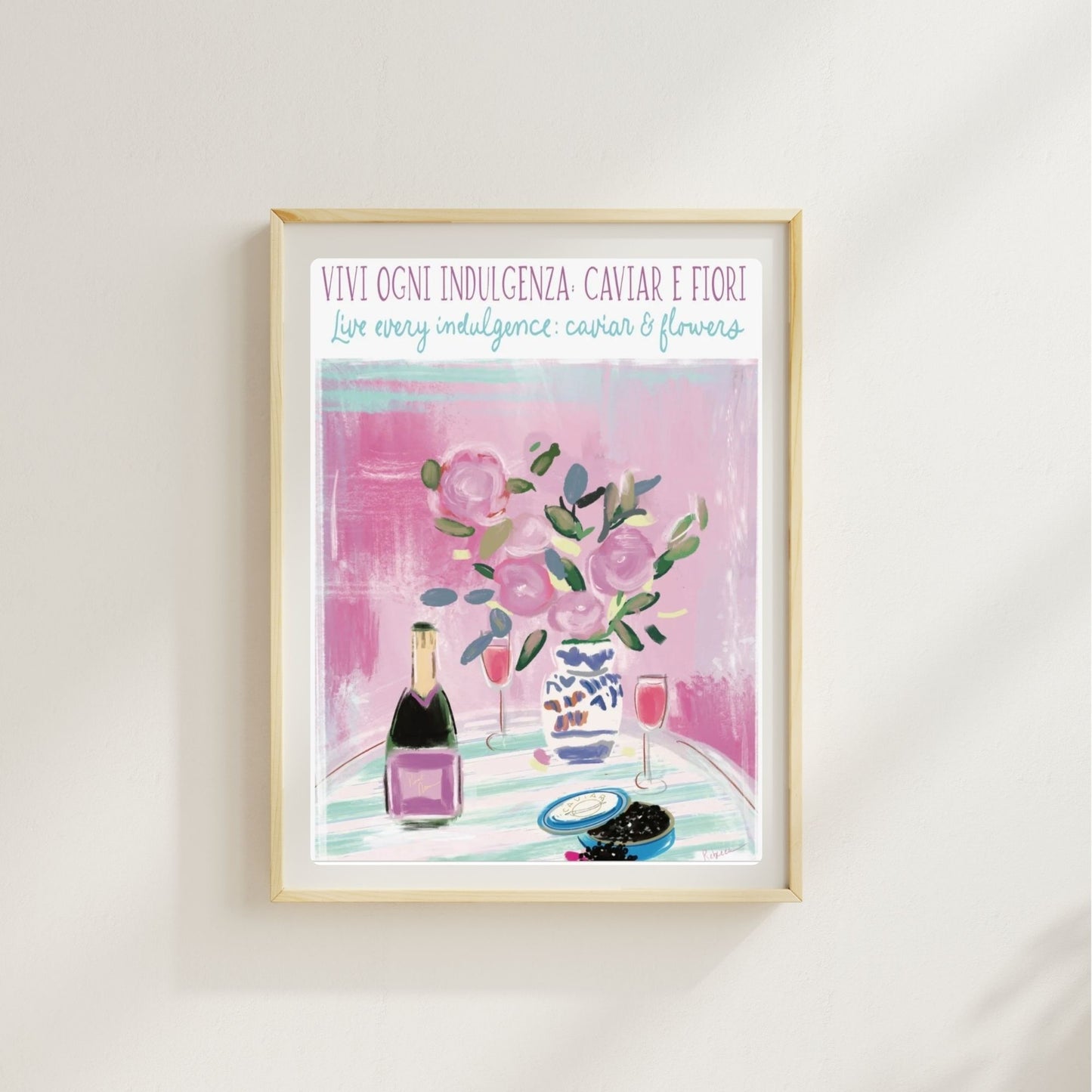 CAVIAR & FLOWERS - Art Print
