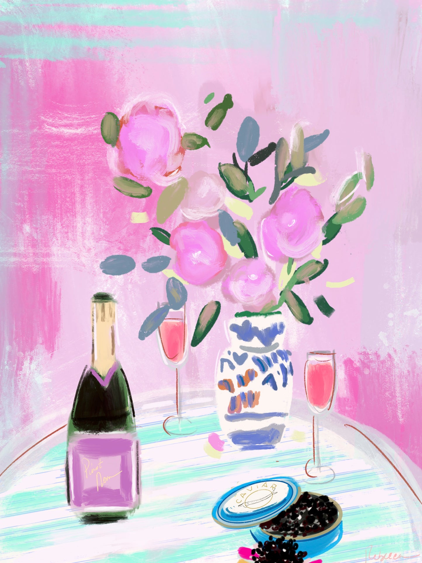 CHAMPAGNE DREAMS - Art Print