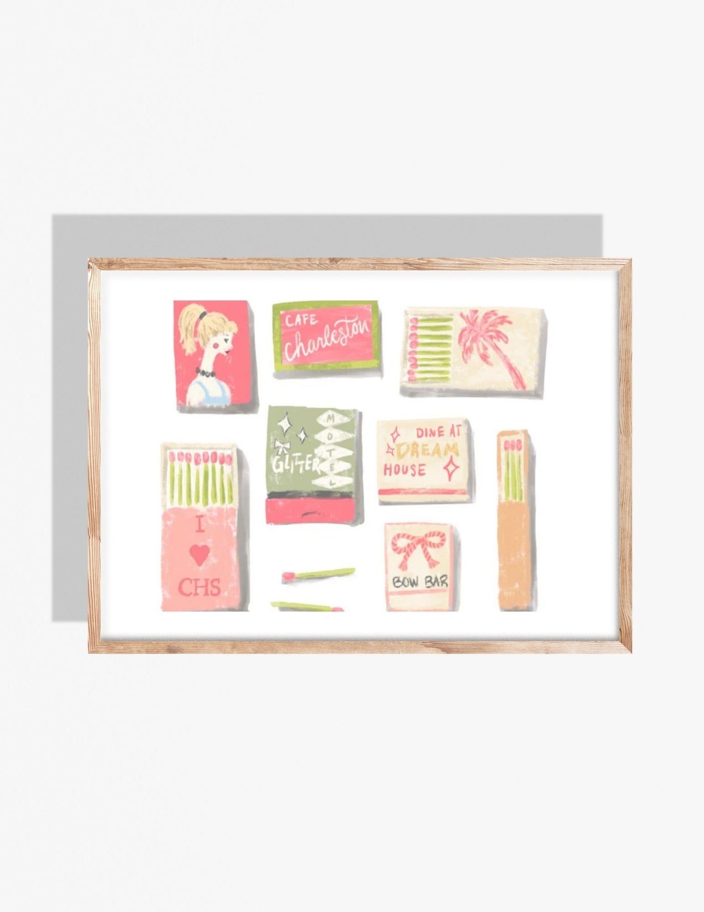 CHARLESTON MATCHBOOK - Art Print