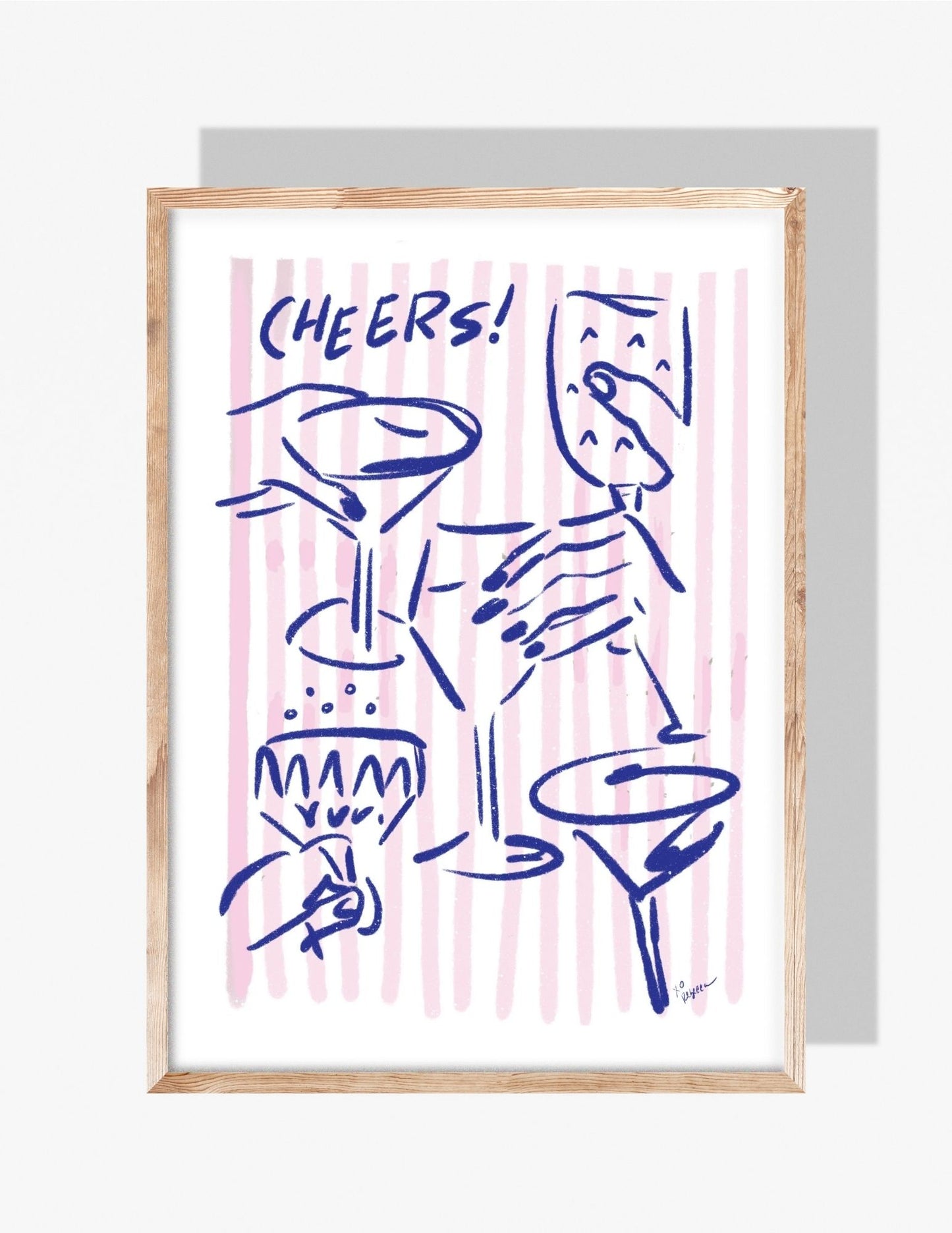 CHEERS BLUE - Art Print