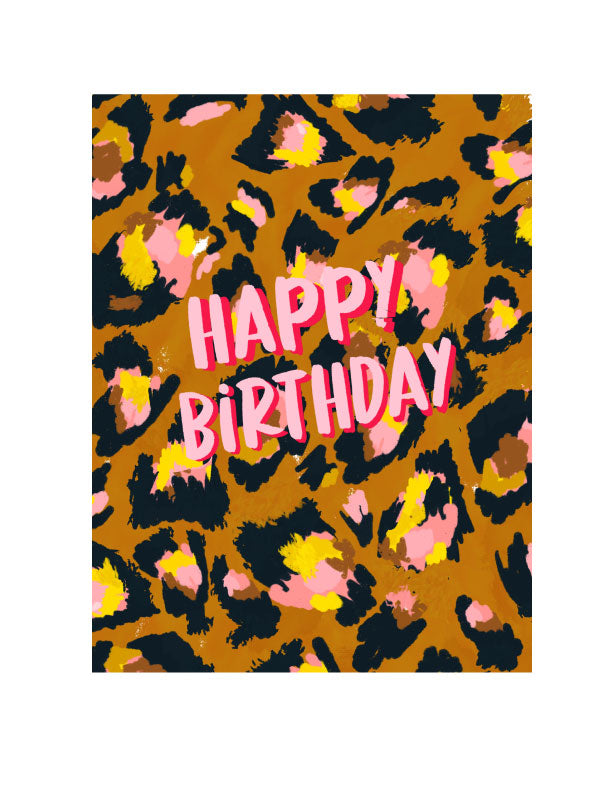 CHEETAH BIRTHDAY - Note Card