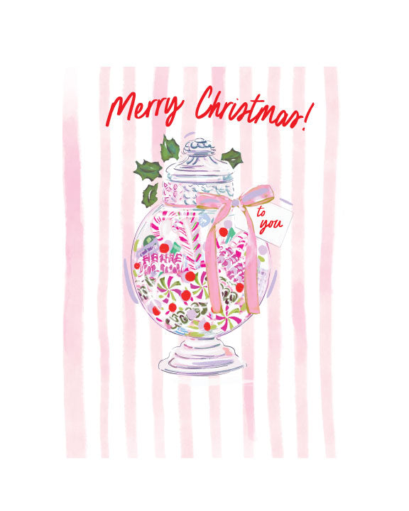 MERRY CHRISTMAS CANDY - Note Card