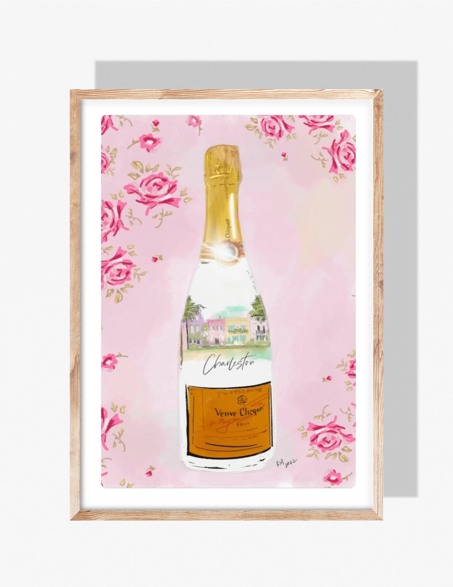 CHARLESTON ROSE BOTTLE - Art Print