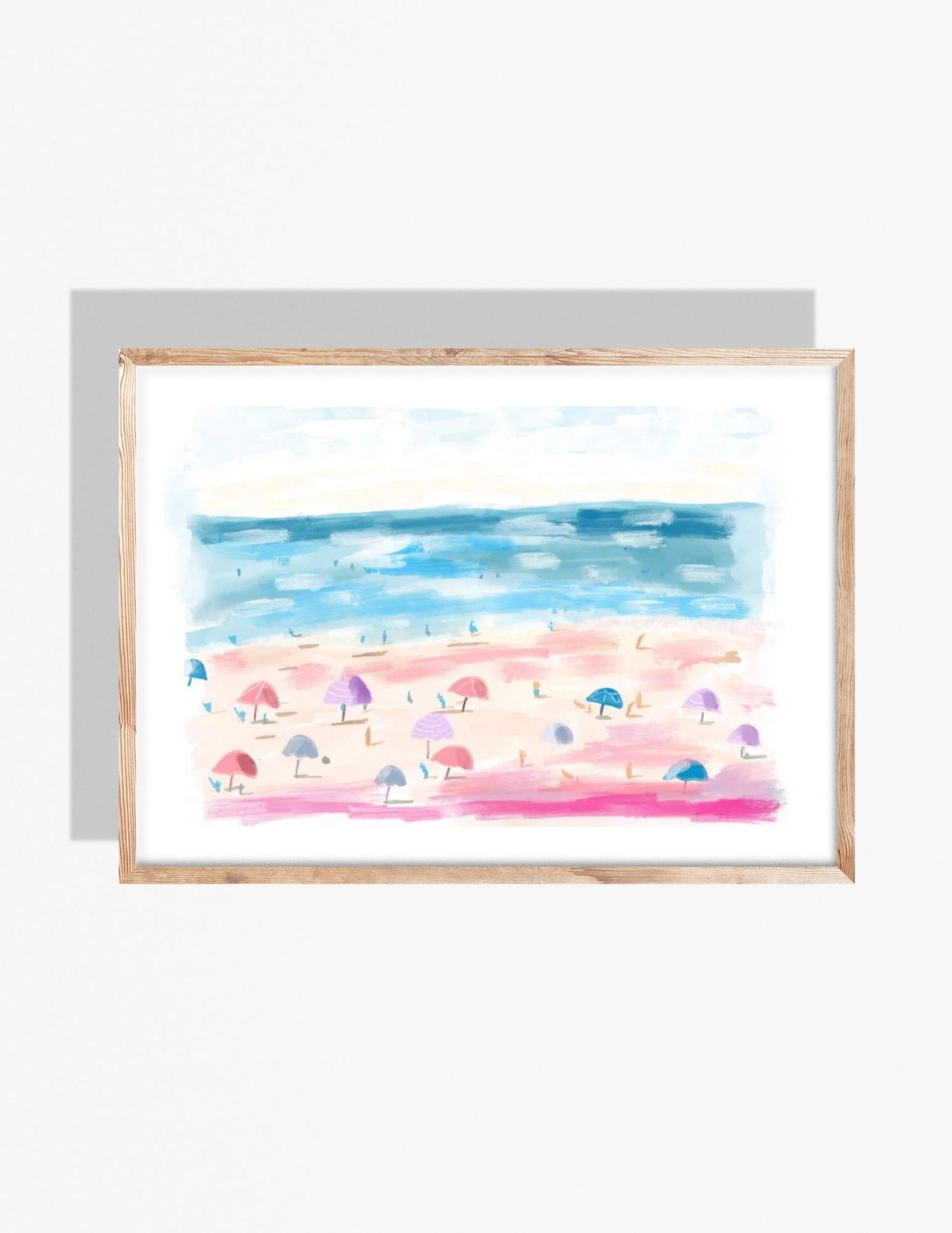 COASTAL BEACH UMBRELLAS - Art Print