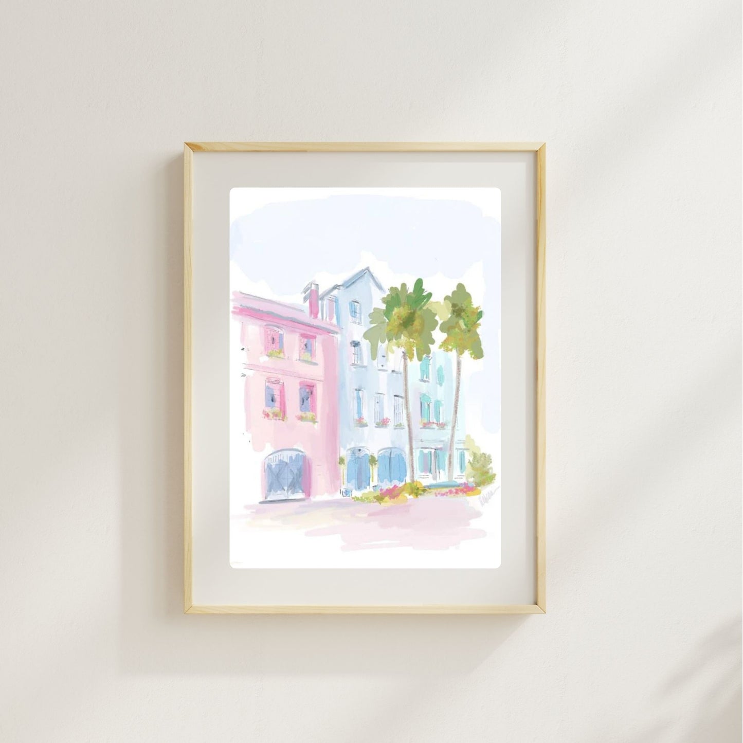 COASTAL RAINBOW ROW - Art Print