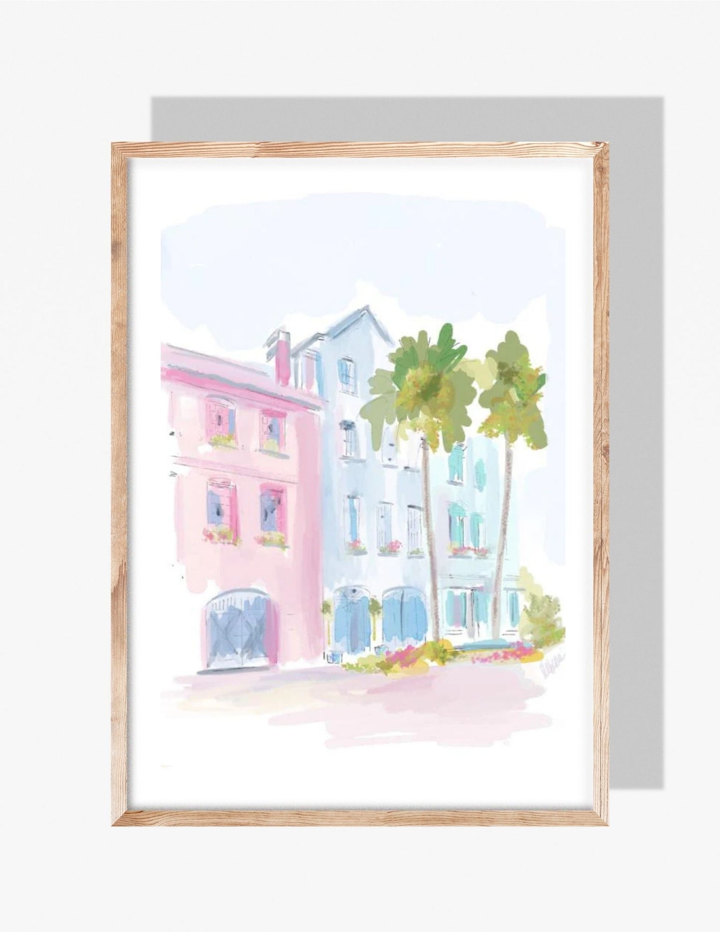 COASTAL RAINBOW ROW - Art Print