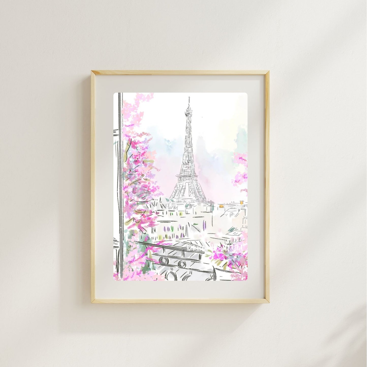 EIFFEL TOWER IN BLOOM - Art Print