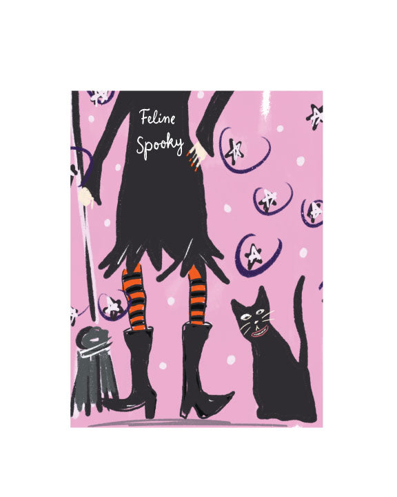 FELINE SPOOKY - Note Card
