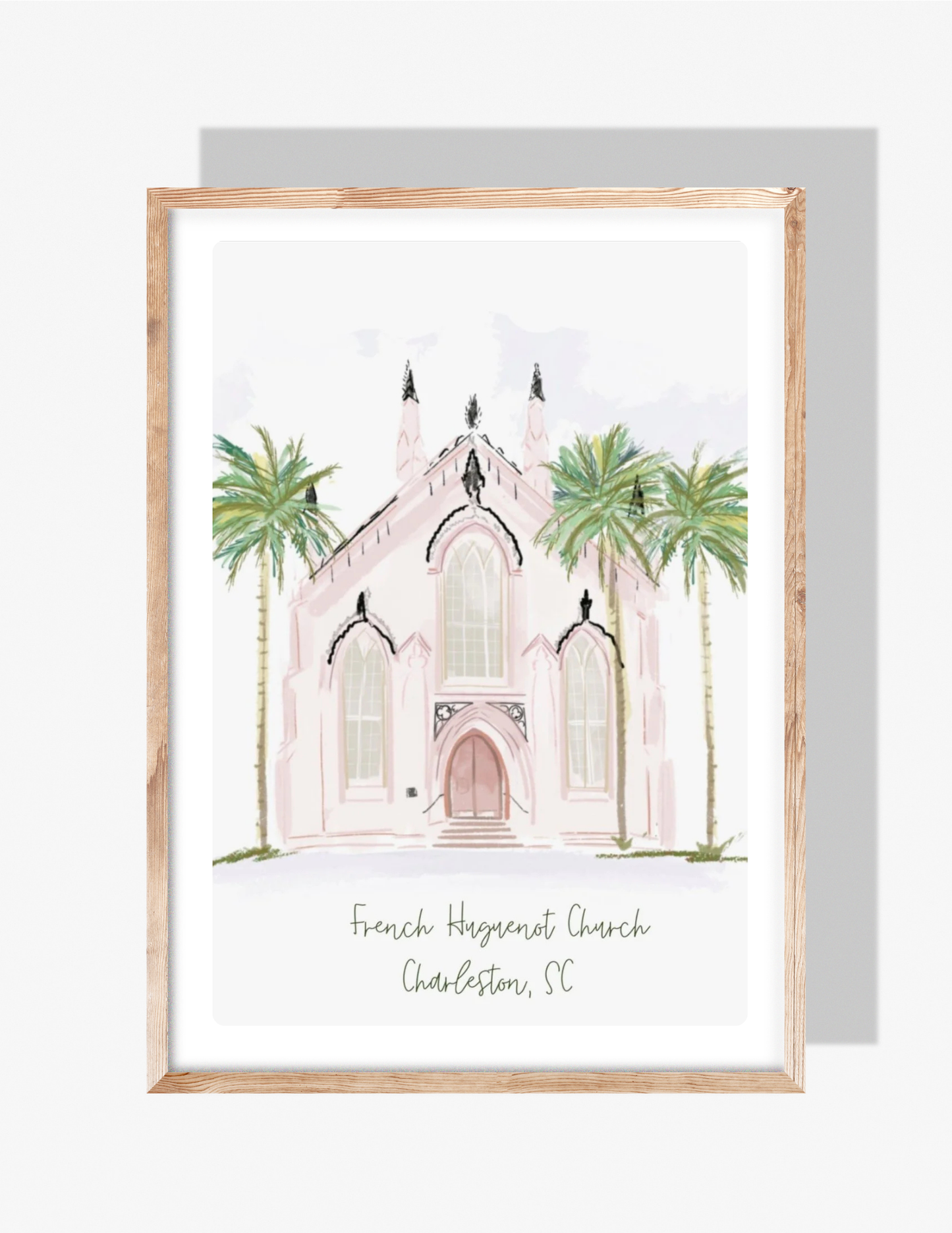 FRENCH HUGUENOT CHURCH - Art Print