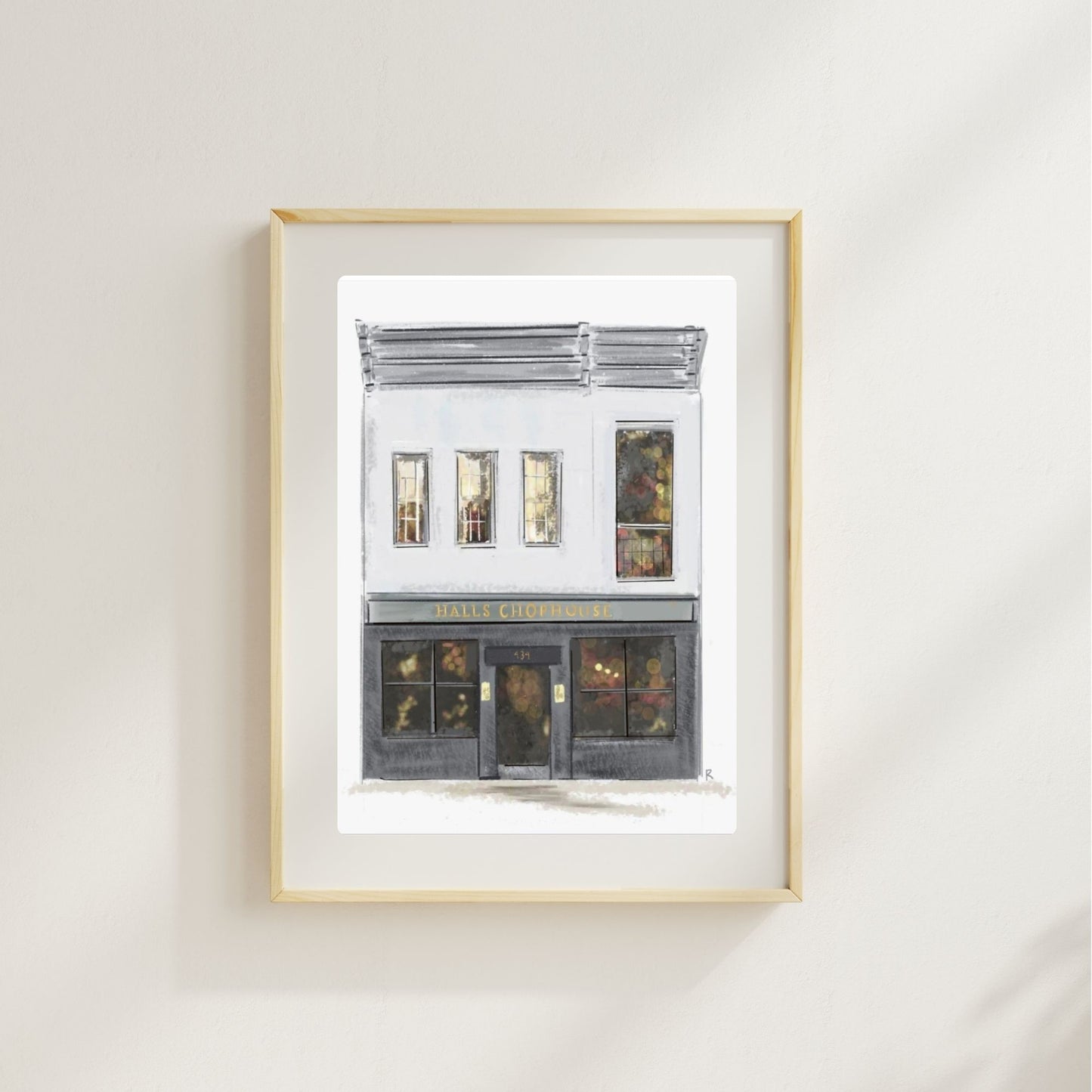 HALL'S CHOPHOUSE - Art Print