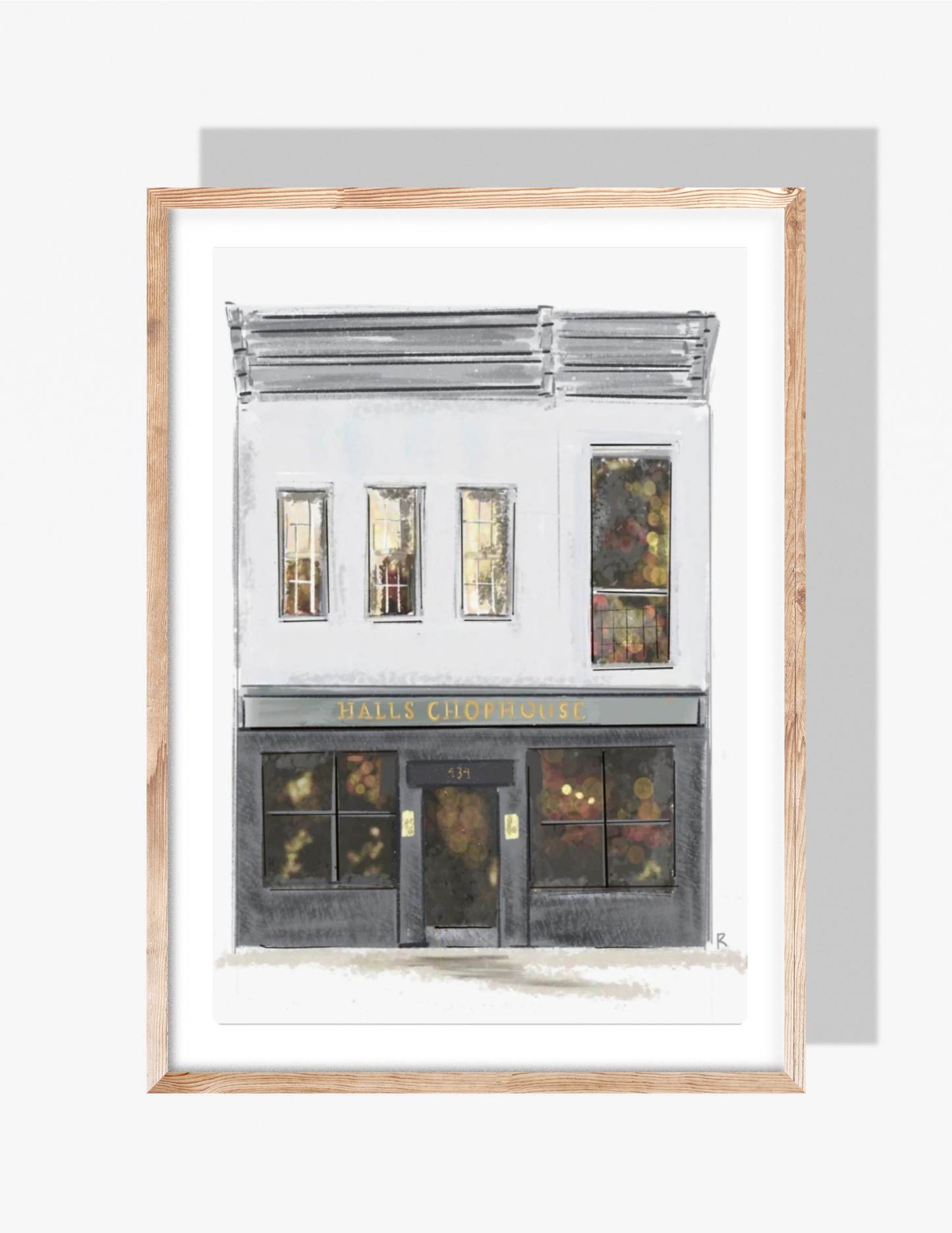 HALL'S CHOPHOUSE - Art Print