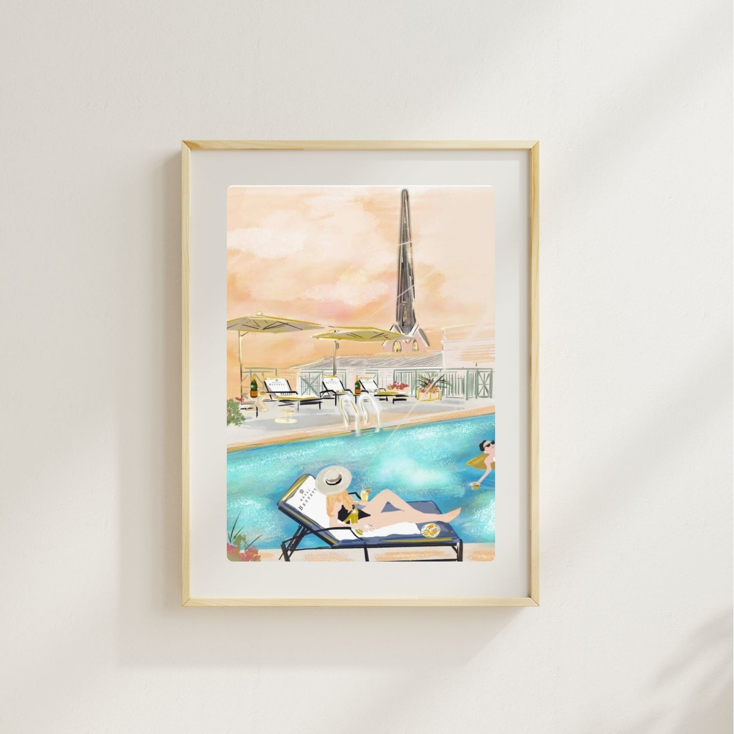 HOTEL BENNETT GOLDEN POOL - Art Print