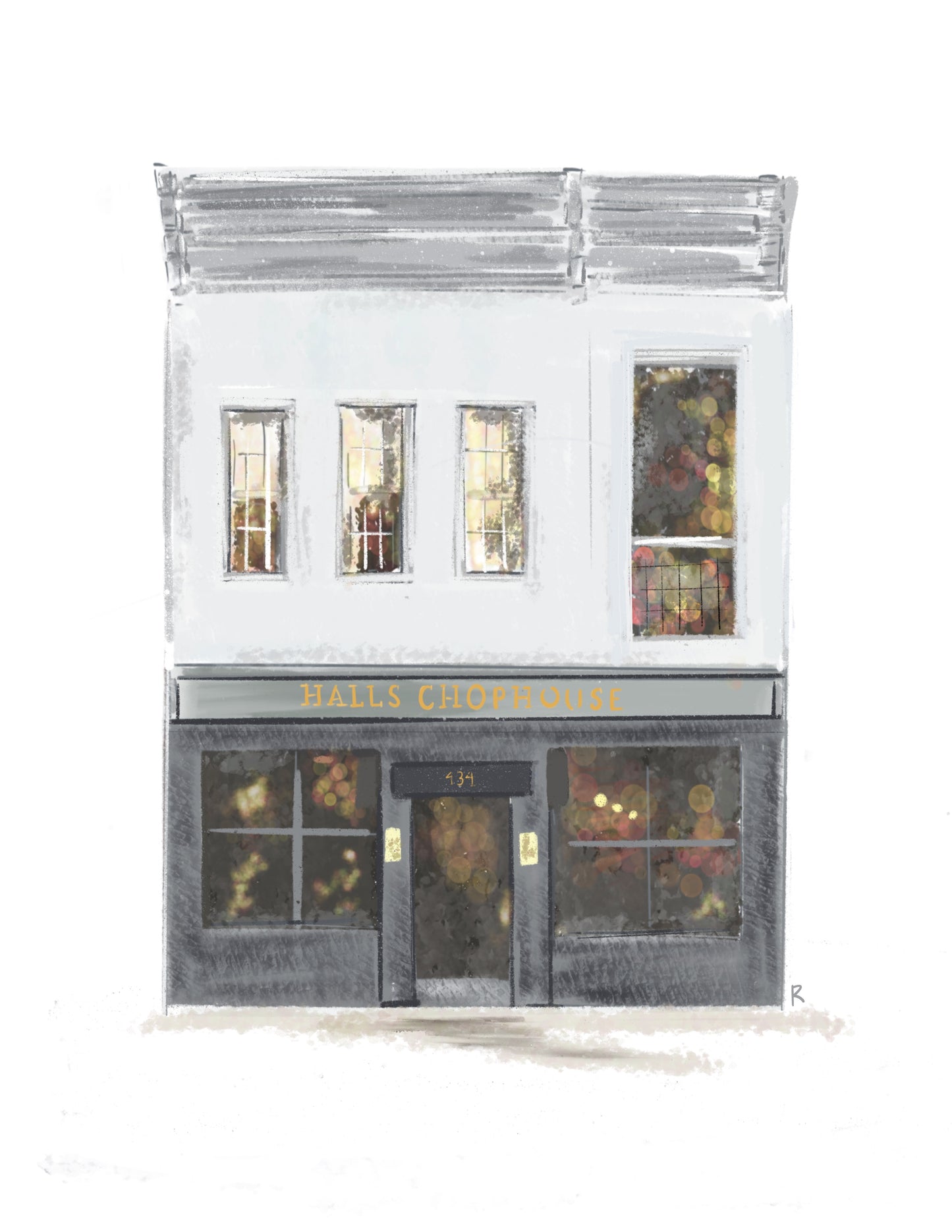 Favorite Restaurant, Gift, Memory Artwork