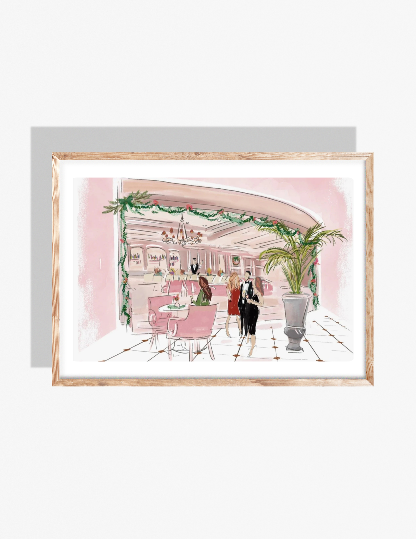 JINGLE MINGLE AT THE CHARLESTON PLACE - Art Print