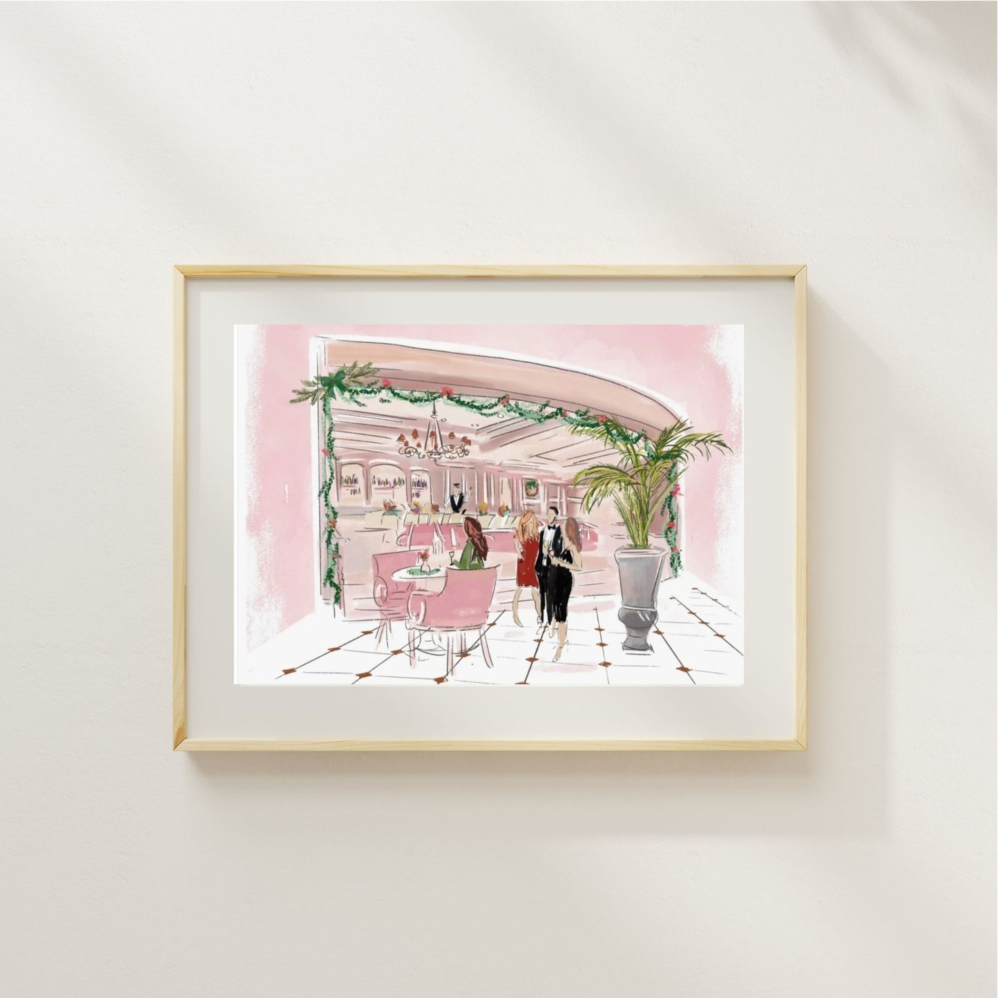 JINGLE MINGLE AT THE CHARLESTON PLACE - Art Print