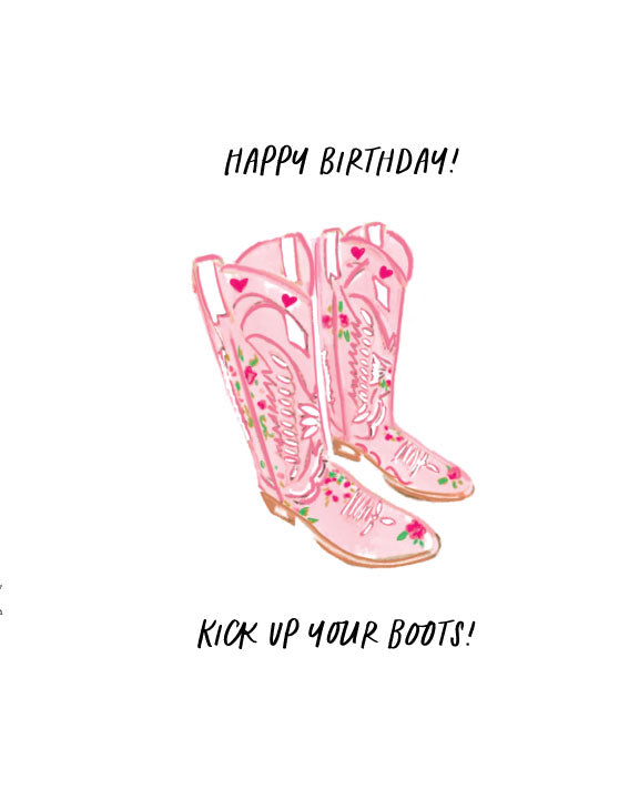 KICK UP YOUR BOOTS - Note Card