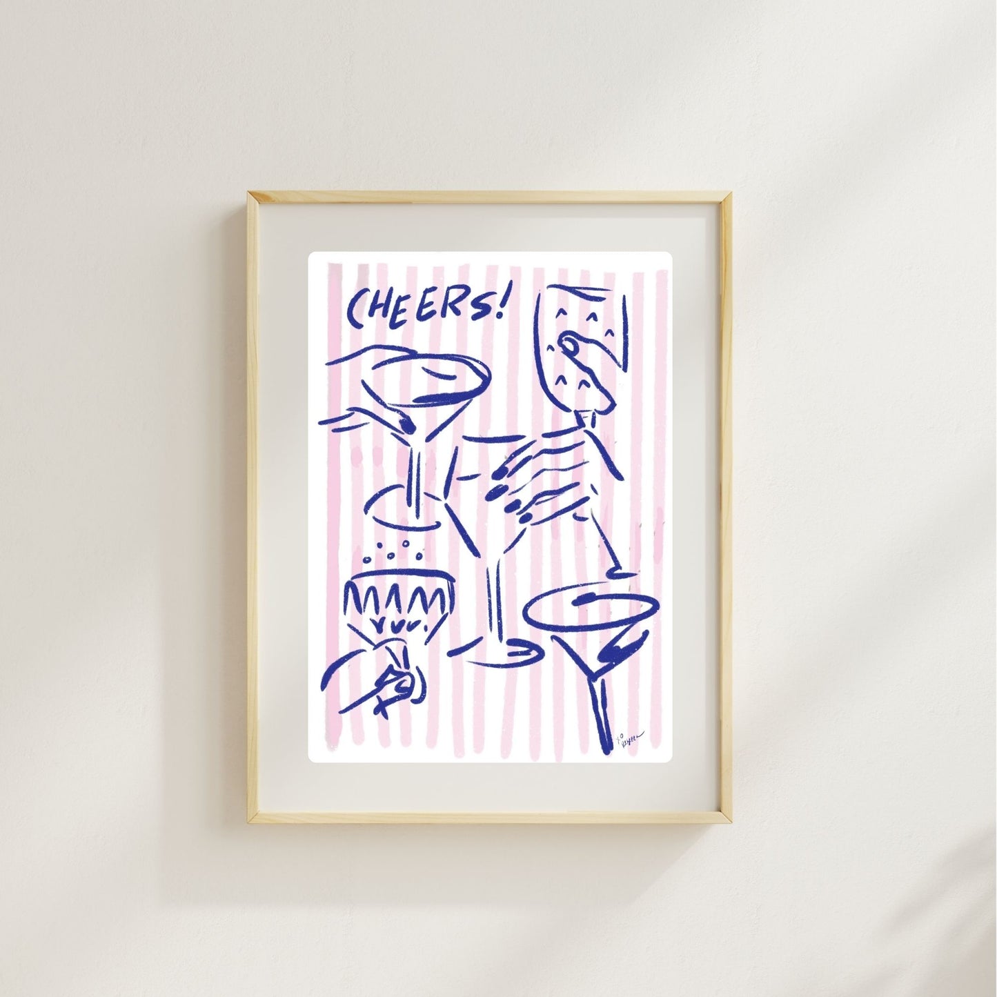 CHEERS BLUE - Art Print
