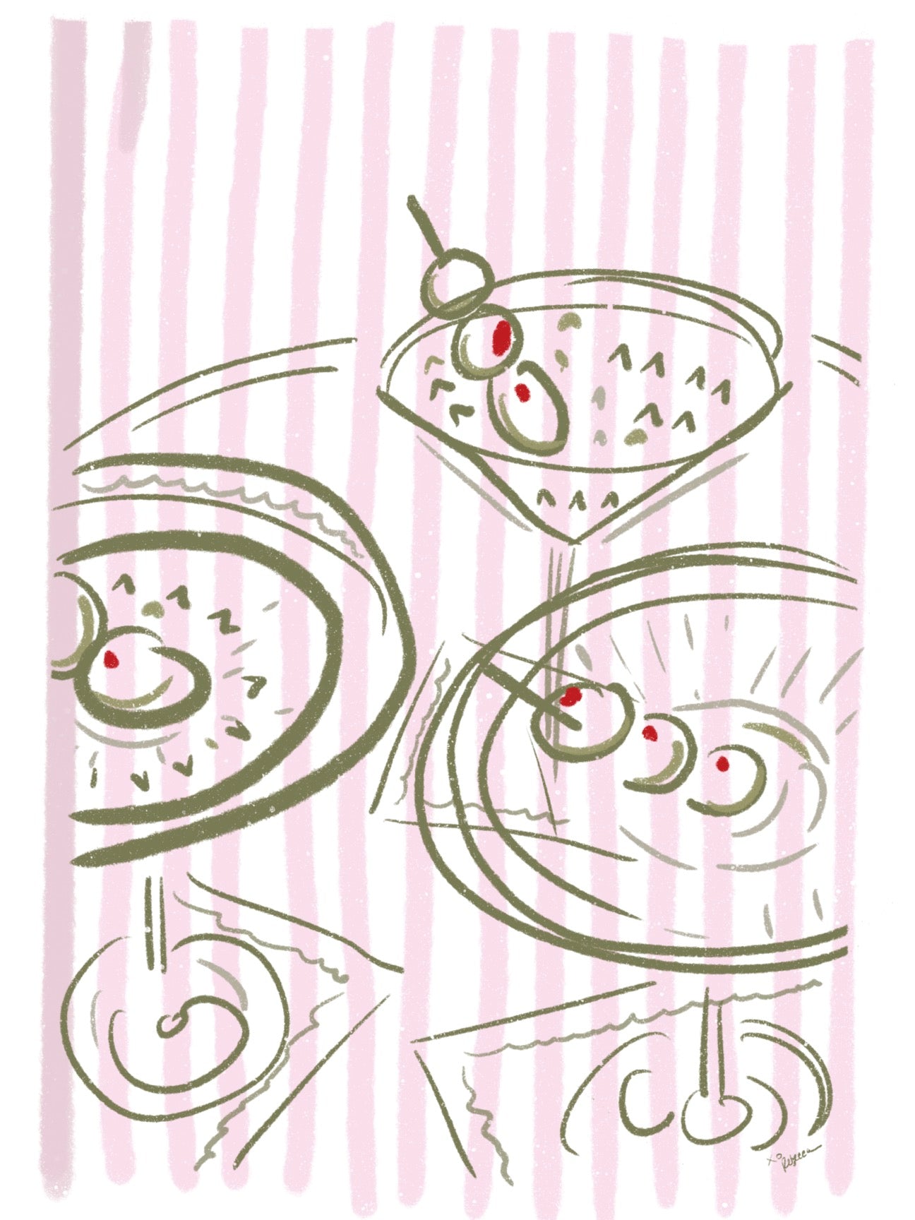 MARTINI TIME - Art Print
